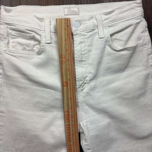 Mother The Rambler Zip Ankle Fairest of Them All Straight Jeans White Size 29 - Picture 8 of 13